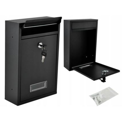 Cassetta postale 21,7x32 cm nera