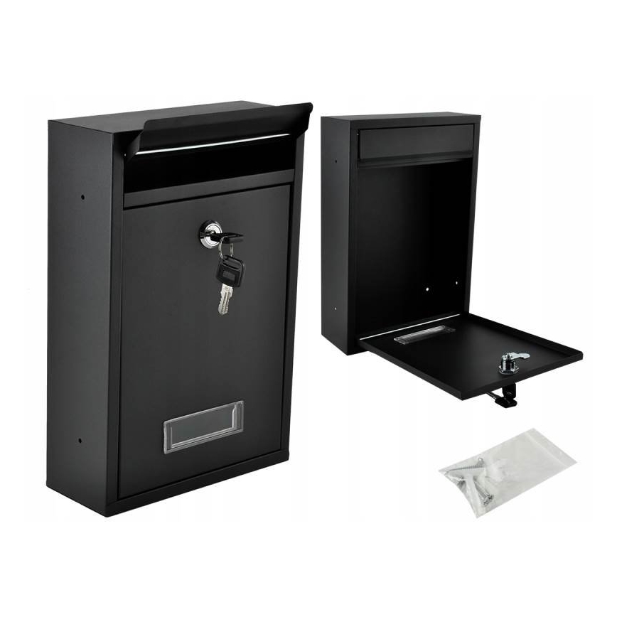 Cassetta postale 21,7x32 cm nera