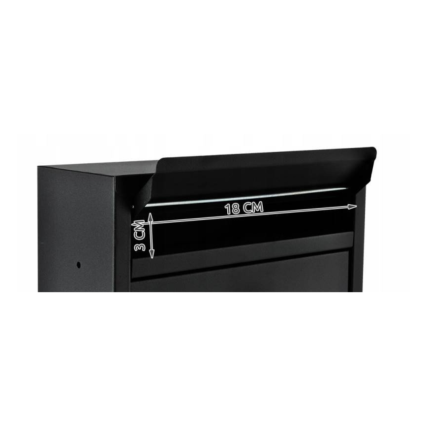 Cassetta postale 21,7x32 cm nera