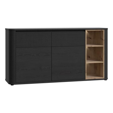 Cassettiera BASKO nera/rovere