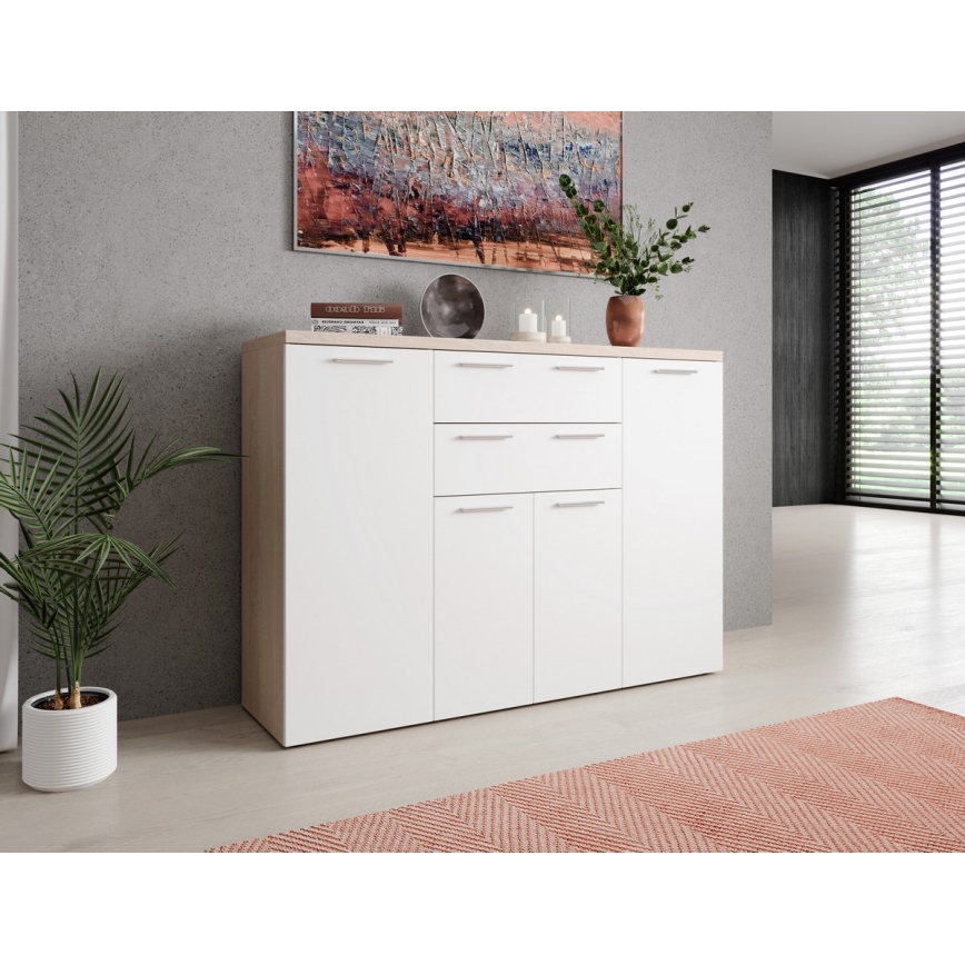 Cassettiera BRUNO rovere sonoma/bianco