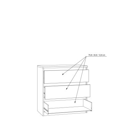 Cassettiera con cassetti MAO in rovere artisan