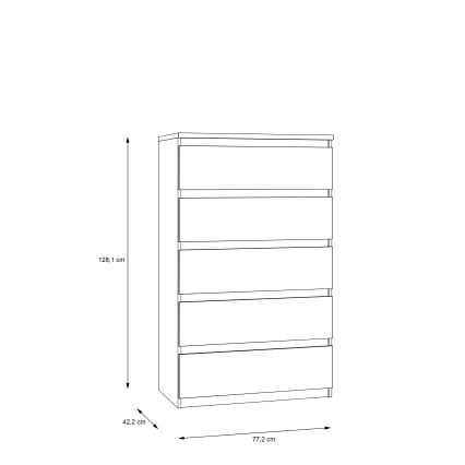 Cassettiera con cassetti MAO rovere artisan