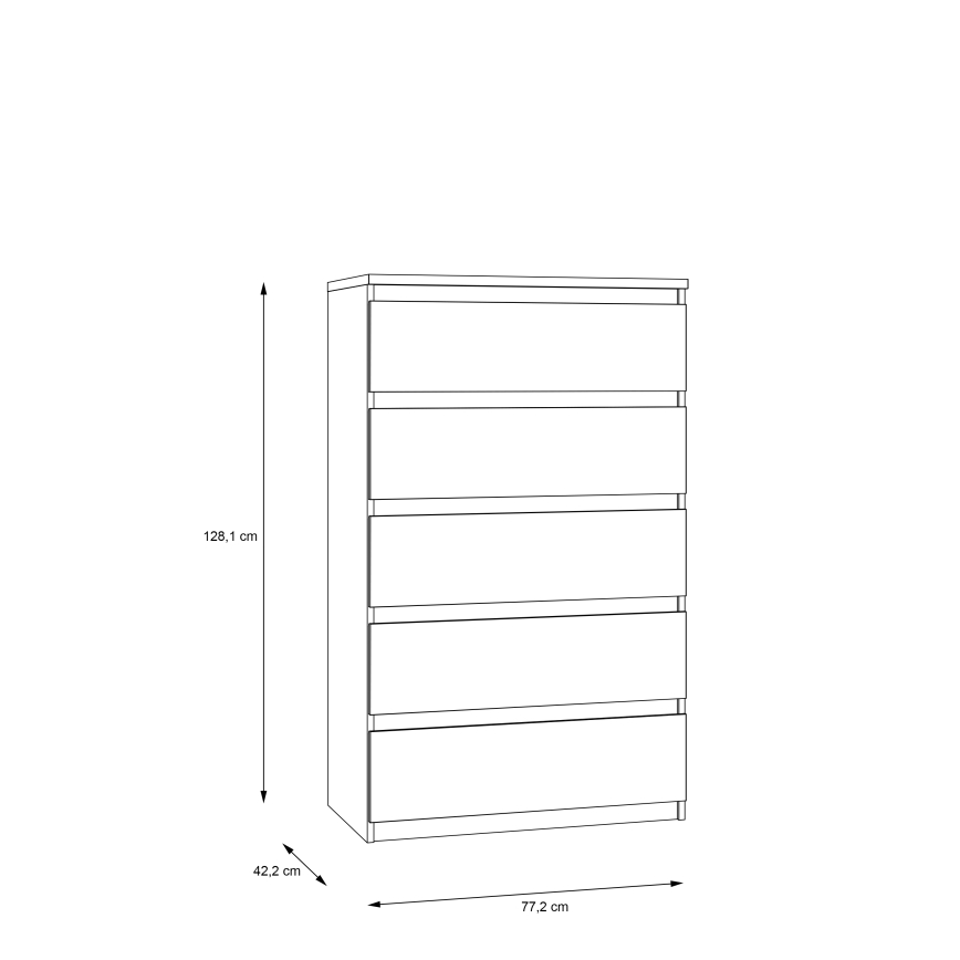 Cassettiera con cassetti MAO rovere artisan