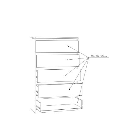 Cassettiera con cassetti MAO rovere artisan
