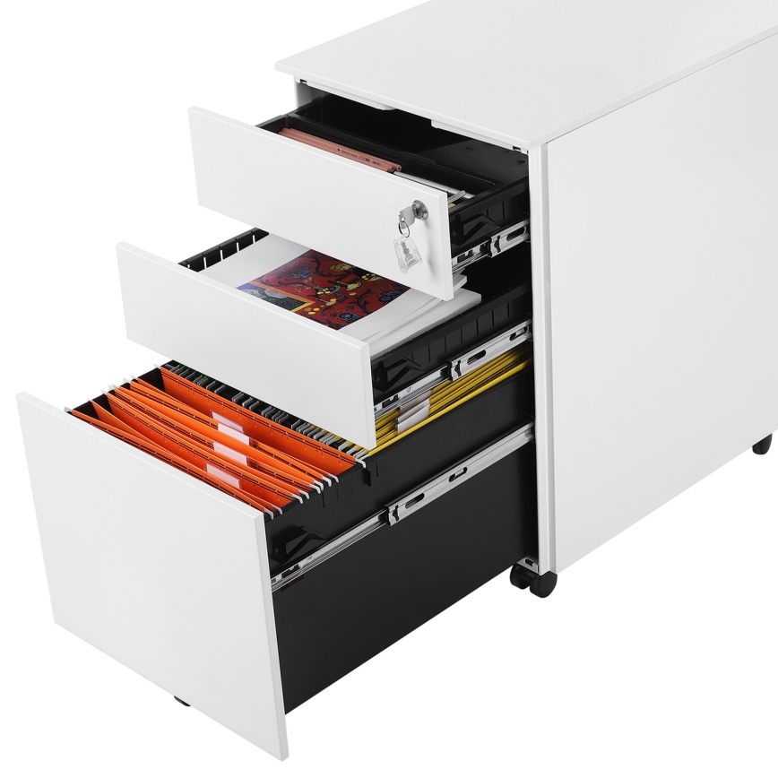 Cassettiera da ufficio SECURIO bianca