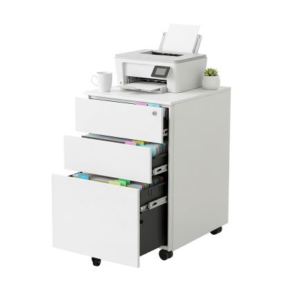 Cassettiera da ufficio SECURIO bianca