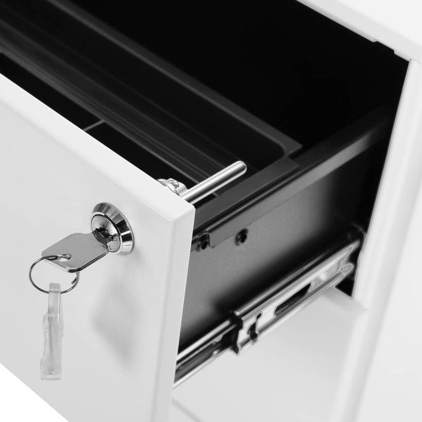 Cassettiera da ufficio SECURIO bianca