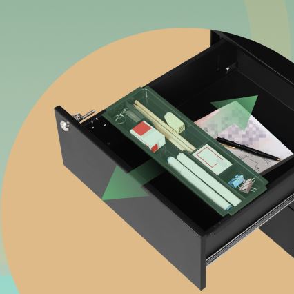 Cassettiera da ufficio SECURIO, nera