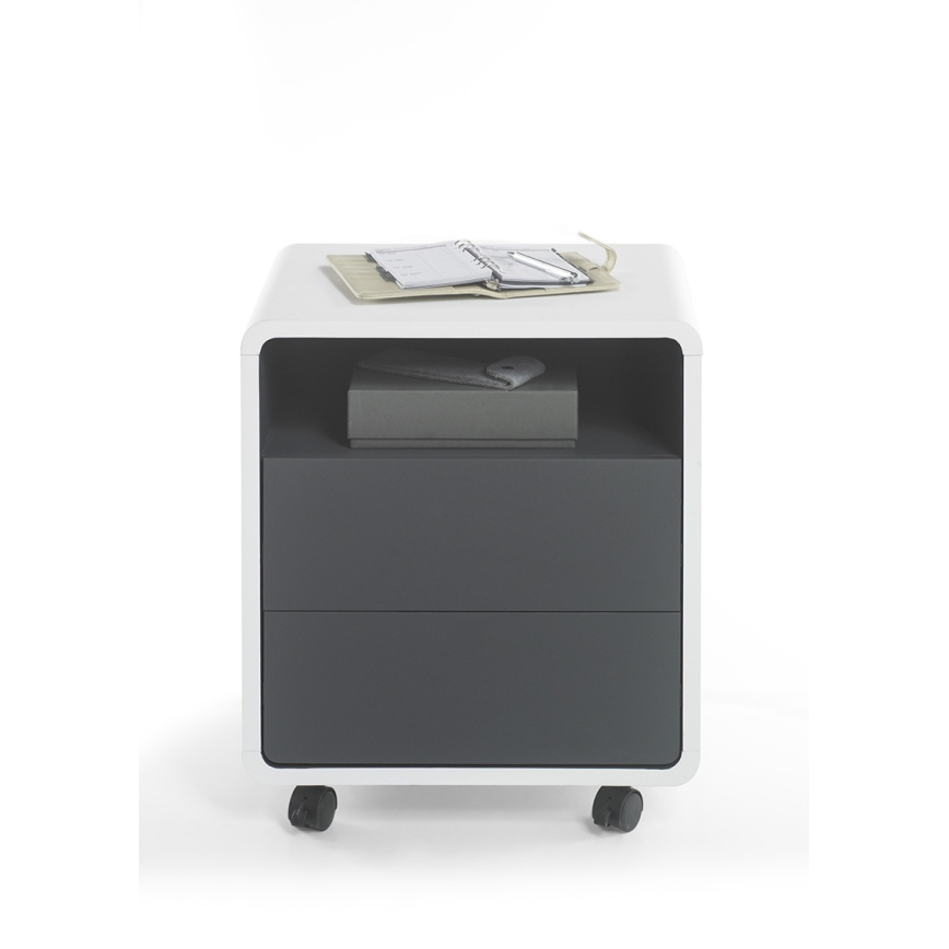 Cassettiera da ufficio TEO bianco/antracite