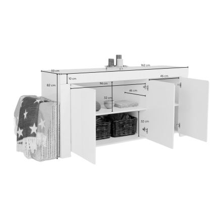 Cassettiera FINERA bianca