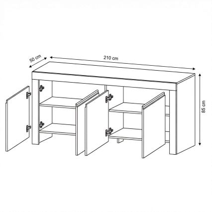 Cassettiera FINERA bianca