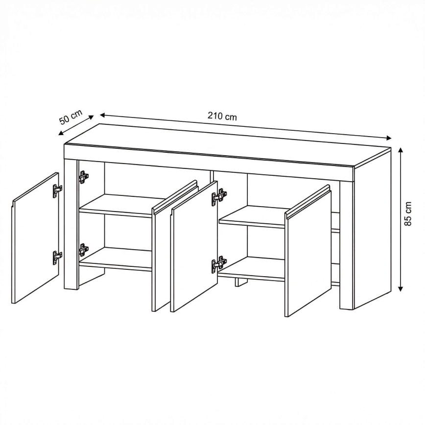 Cassettiera FINERA bianca
