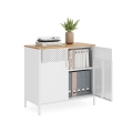 Cassettiera FIRA 80x40 cm bianco/rovere