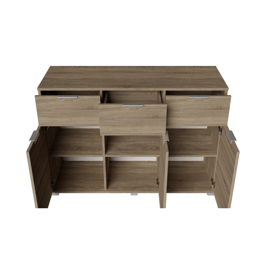 Cassettiera HOPE 120x78x35 cm Rovere Sonoma