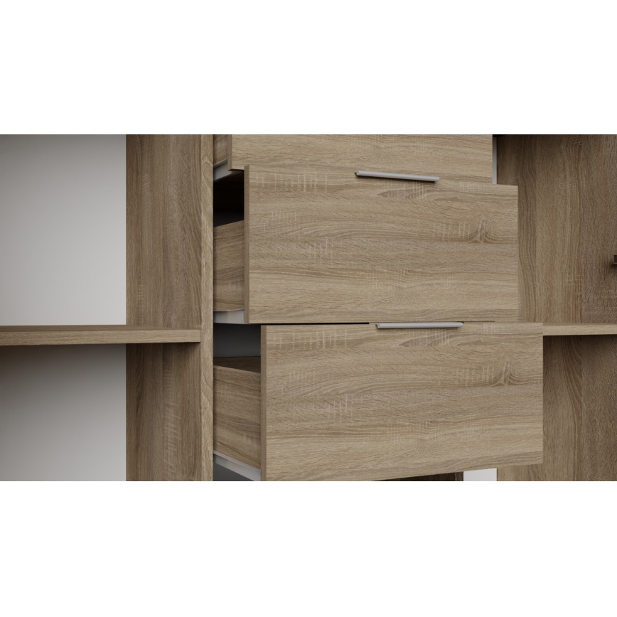 Cassettiera HOPE 120x78x35 rovere Sonoma