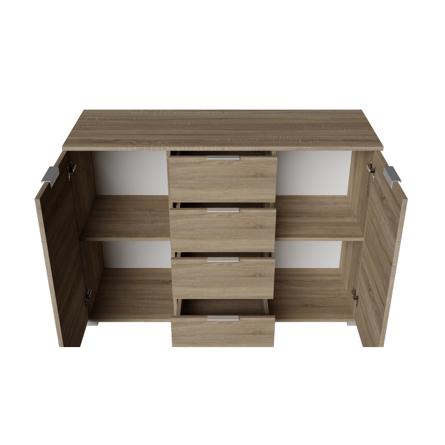 Cassettiera HOPE 120x78x35 rovere Sonoma