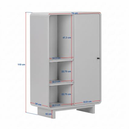 Cassettiera KABIN 70x110x34 cm rovere