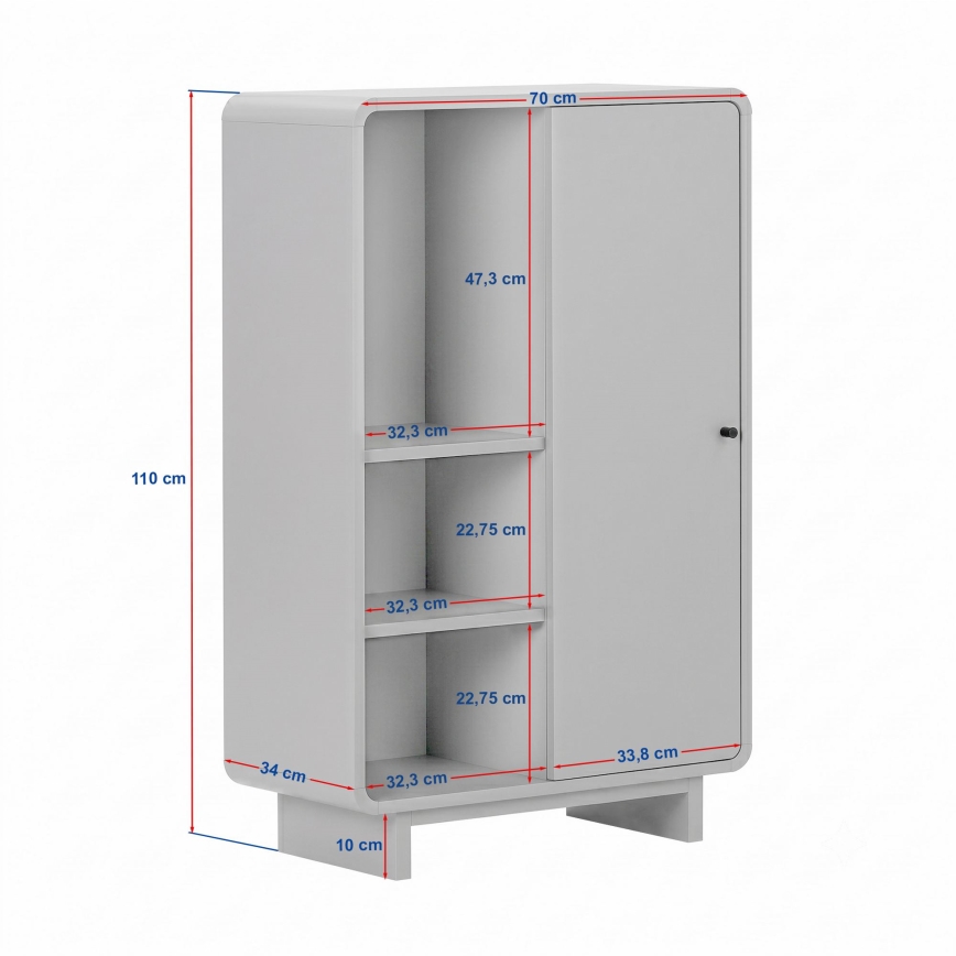Cassettiera KABIN 70x110x34 cm rovere