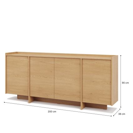 Cassettiera KEMI 200x90x38 rovere Cremona