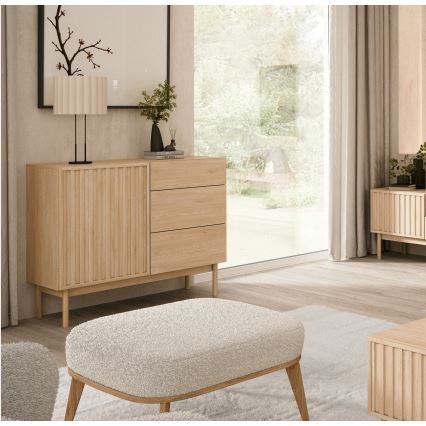 Cassettiera KIOTO 106x84x37 cm rovere Cremona