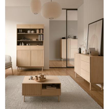 Cassettiera KIOTO 106x84x37 cm rovere Cremona