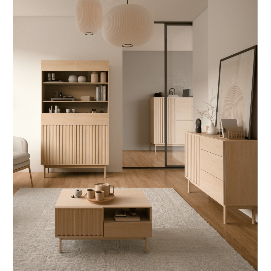 Cassettiera KIOTO 106x84x37 cm rovere Cremona