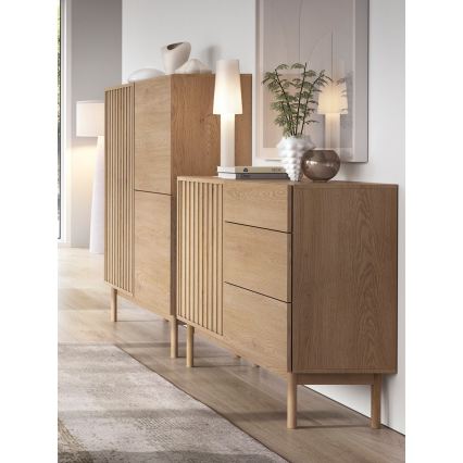 Cassettiera KIOTO 106x84x37 cm rovere Cremona