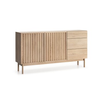 Cassettiera KIOTO 159x84x37 cm in rovere Cremona