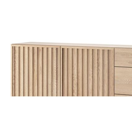 Cassettiera KIOTO 159x84x37 cm in rovere Cremona