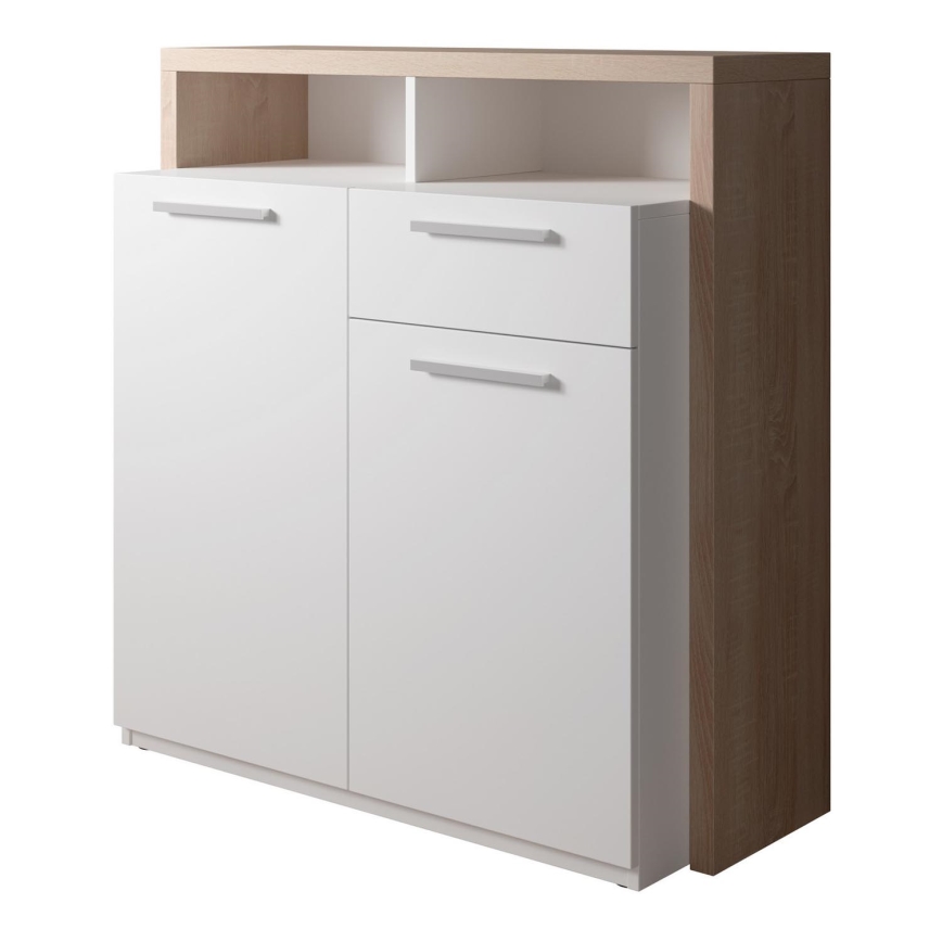 Cassettiera LEBY rovere sonoma/bianco