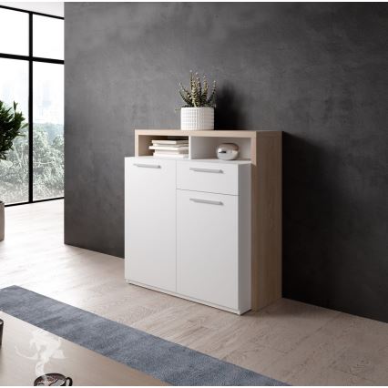 Cassettiera LEBY rovere sonoma/bianco
