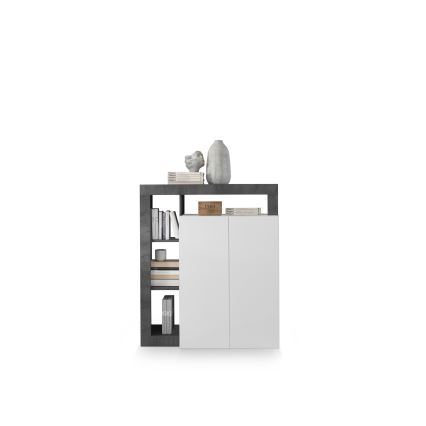 Cassettiera LENOR bianca/antracite