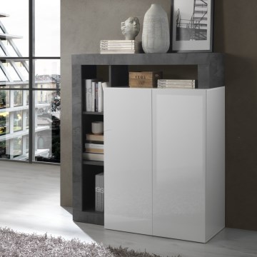 Cassettiera LENOR bianco/antracite