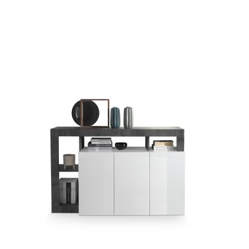 Cassettiera LENOR bianco/antracite