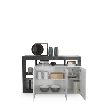 Cassettiera LENOR bianco/antracite