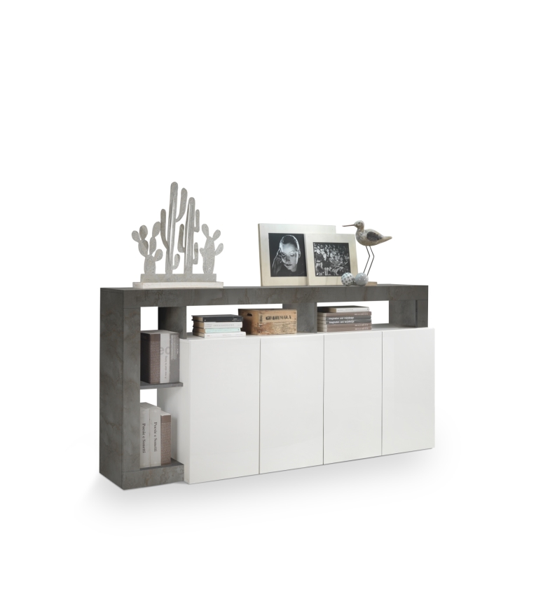 Cassettiera LENOR bianco/antracite