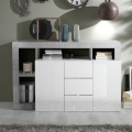 Cassettiera LENOR bianco/grigio cemento
