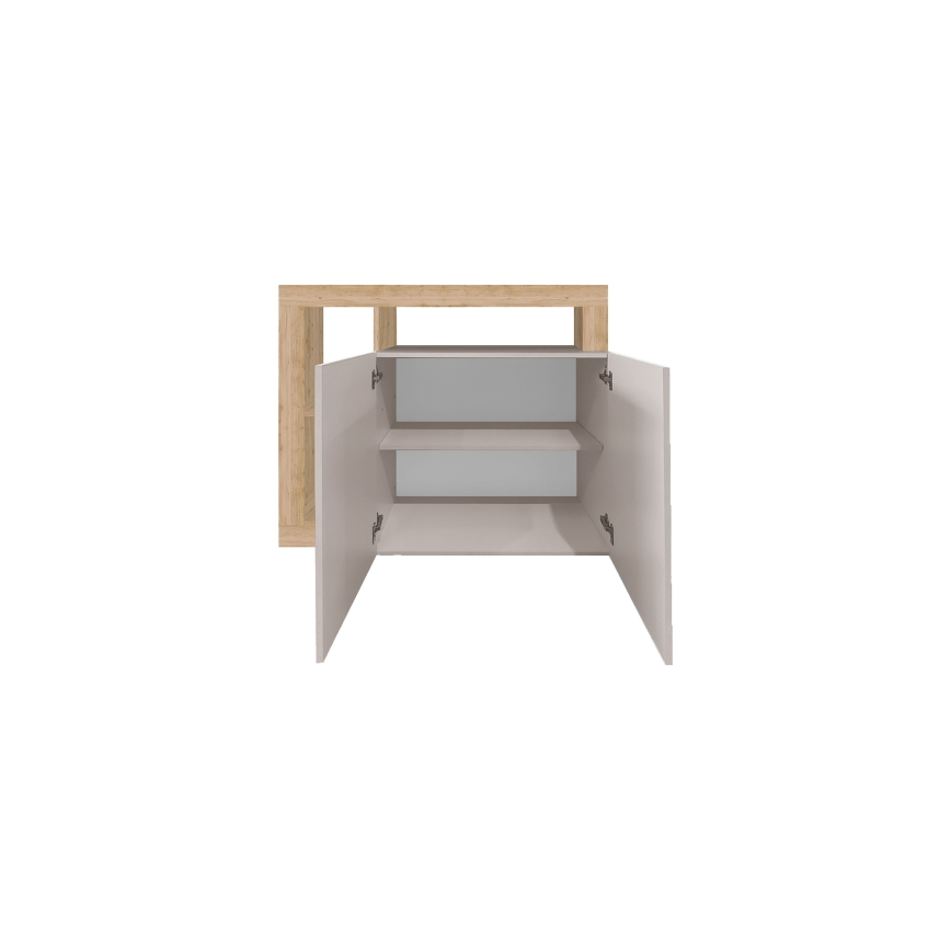 Cassettiera LENOR cachemire/rovere chiaro