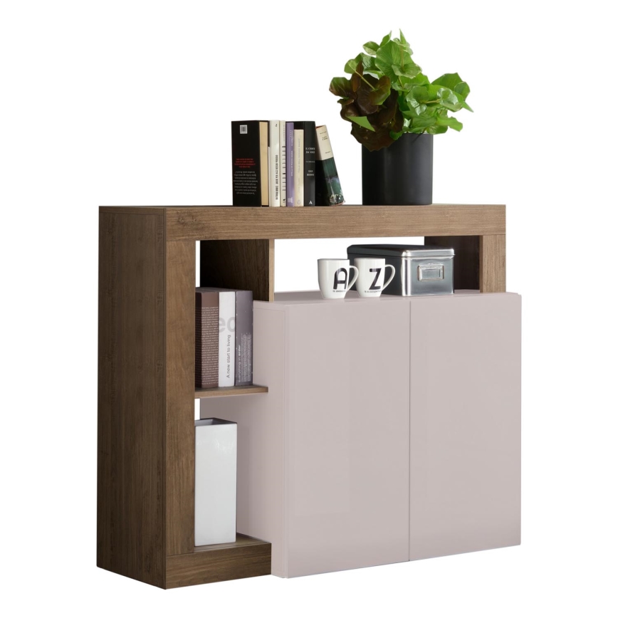 Cassettiera LENOR cachemire/rovere