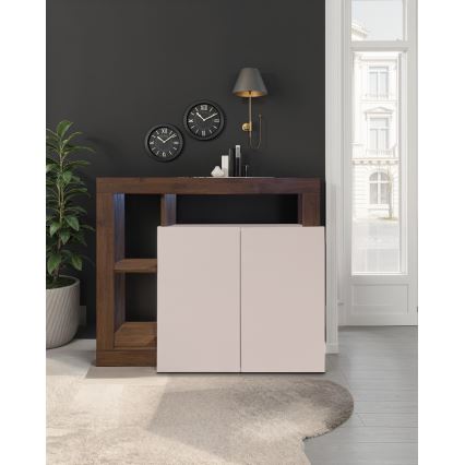 Cassettiera LENOR cachemire/rovere