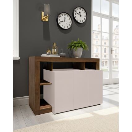 Cassettiera LENOR cashmere/rovere