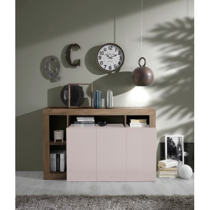 Cassettiera LENOR cashmere/rovere