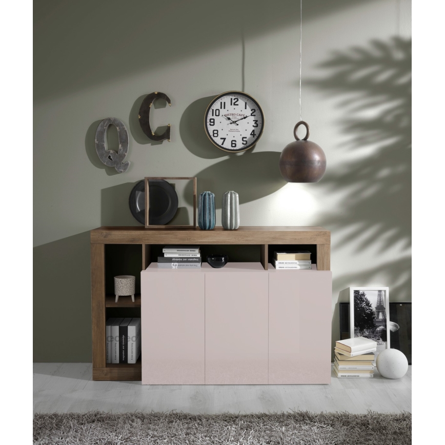 Cassettiera LENOR cashmere/rovere