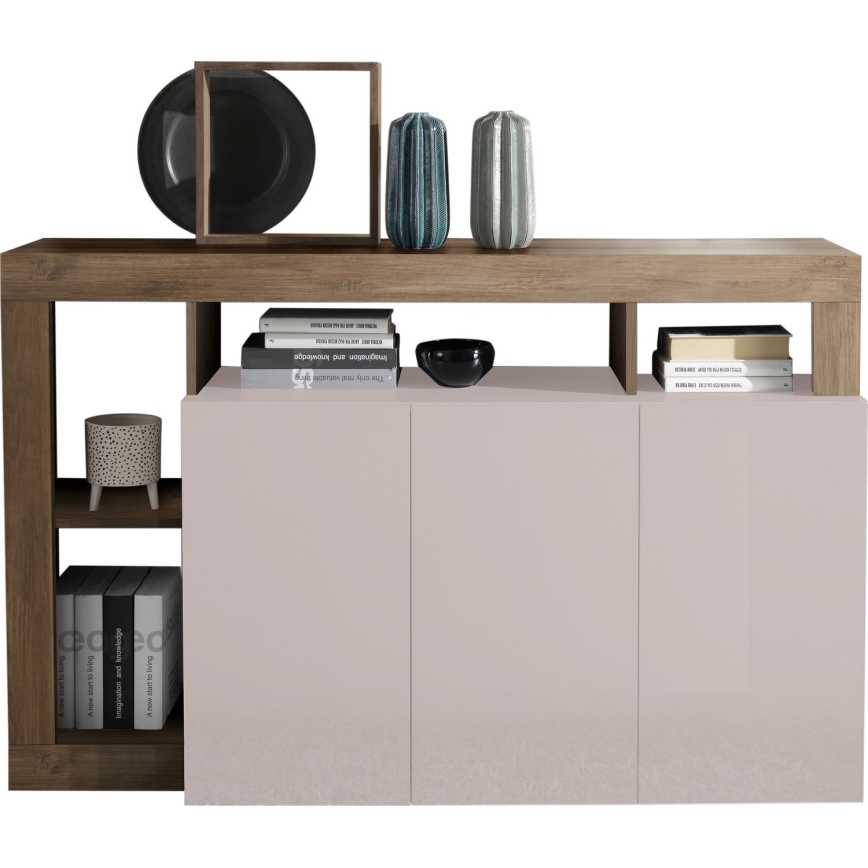 Cassettiera LENOR cashmere/rovere