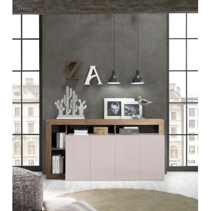 Cassettiera LENOR cashmere/rovere