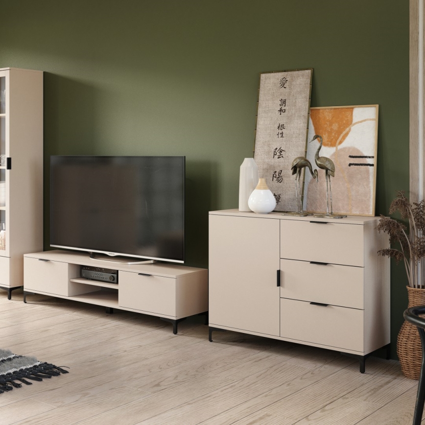 Cassettiera LORA beige con cassetti