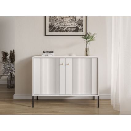 Cassettiera LUE 104x39 cm bianca/nera