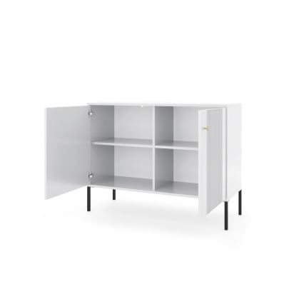 Cassettiera LUE 104x39 cm bianca/nera