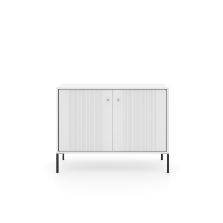 Cassettiera LUE 104x39 cm bianca/nera